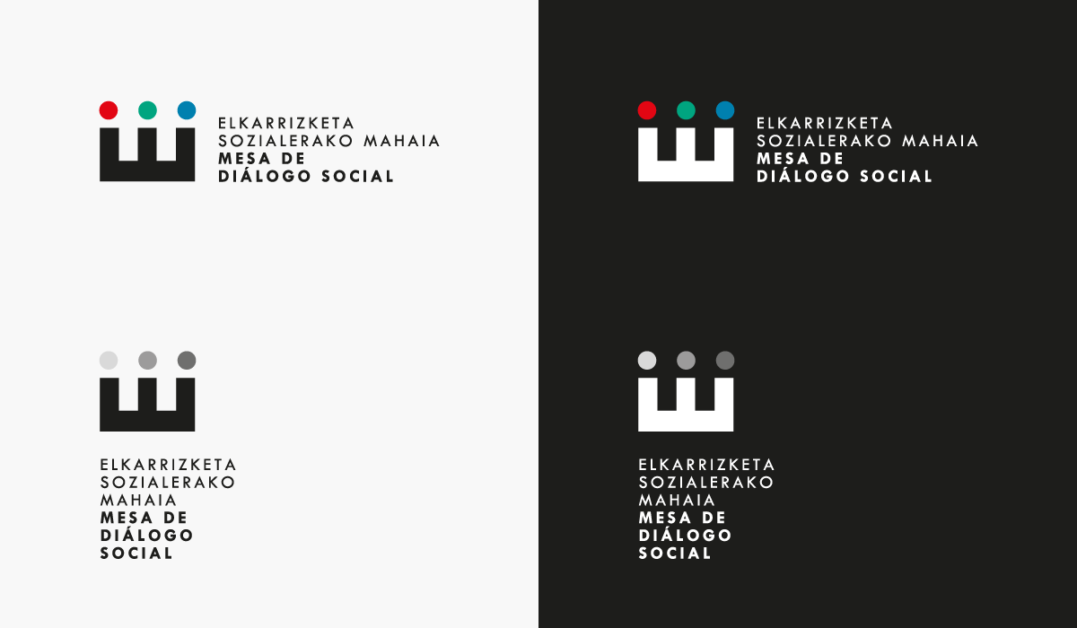 Logotipo para la Mesa de Diálogo Social, Gobierno Vasco / Eusko Jaurlaritza